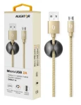 Aligator Premium Dátový kábel 2A Micro USB zlatá (DATKP03)