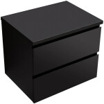 CERANO - Kúpeľňová skrinka Carole + doska pod umývadlo Navira Pro - 36 mm - čierna matná - 70x51,6x46 CER-668297