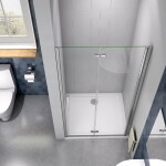 H K - Sprchové dvere SOLO B8 90, zalamovacie 89-91 x 185 cm SE-SOLOB890SET