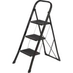 TOOLCRAFT TO-10398471 ocel sklopné schodíky skladacie, Montáž bez náradia Max.prac. výška: 2.7 m čierna; TO-10398471