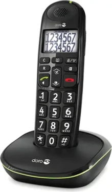 Doro PhoneEasy 110 čierna / Telefón / DECT / veľké tlačidlá / HAC (380105)