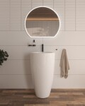 Voľne stojace umývadlo SAT Fusion 85x50 cm otvor pre batériu uprostred SATFUS8550 SATFUS8550