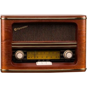 ROADSTAR HRA-1500/N hnedá / Retro radio / AM FM (7621800028839)