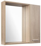 AQUALINE - ZOJA/KERAMIA FRESH STRIP galérka s LED osvetlením, 60x60x14cm, pravá, dub platin 45028S