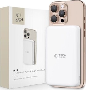 Tech-Protect TECH-PROTECT PB24 LIFEMAG QI2 MAGSAFE POWER BANK 10000MAH WHITE