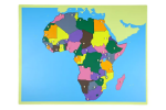 Moyo Montessori Moyo Montessori Puzzle - mapa Afrika - bez rámčeka