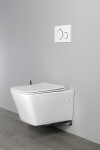 SAPHO - PORTO CLEANWASH závesná WC misa Rimless, integrovaná batéria a bidetová spŕška 36x52cm, biela PZ102RX