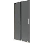 MEXEN/S - Velar L dvojkrídlová posuvná vaňová zástena 90 x 150, grafit, nikel kartáčovaný 896-090-003-41-97