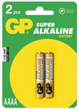 GP alkalické batérie AAAA / 1,5 V / (LR8D425) / 2 pack / bulk (1021002512.bulk)