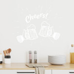 Veselá Stena Samolepka Cheers Farba: béžová, Veľkosť: 60 x 50 cm
