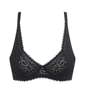 Dámska čipkovaná podprsenka DIM DAILY DENTELLE UNDERWIRE BRA - DIM - čierna 90 C