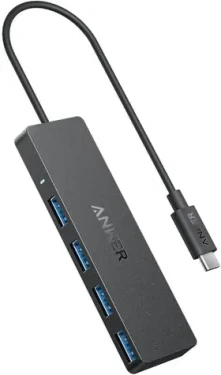 Anker USB-C Hub čierna / USB hub / 4 porty / 5 Gb / s (A8309G11)