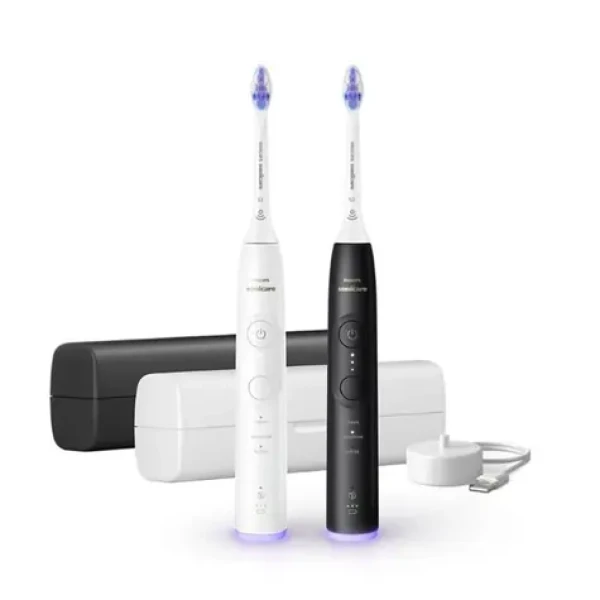Philips Sonicare 6500 HX7419/01 Set zubných kefiek čierna biela / 62 000 pulzov / časovač (HX7419/01)