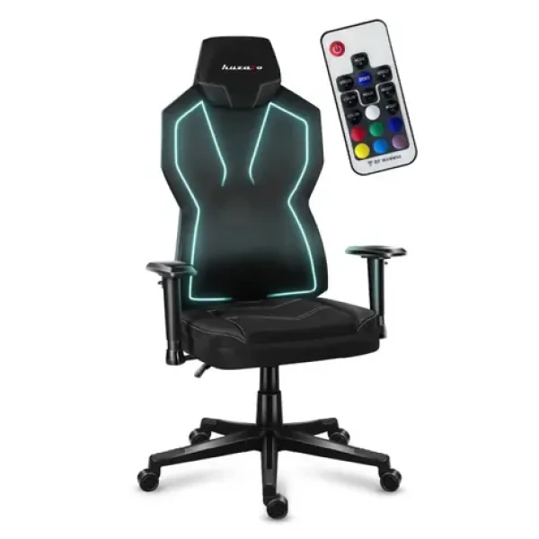 Huzaro Combat 6.2 RGB čierna / Herná stolička / nastaviteľná / nosnosť až 140 kg (HZ-COMBAT 6.2 BLACK RGB)