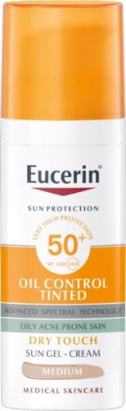 EUCERIN Sun oil control tinted SPF50+ medium 50 ml