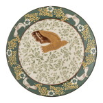 Bloomingville Kameninový dezertný tanier Hezha Green Ø 16 cm