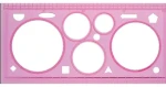 Panta Plast rysovacia šablóna s kruhmi 20 cm / Šablóna (370174)