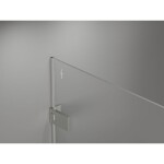 MEXEN/S - Lunar-F L sprchový kút skladacie dvere pravá 100 x 100, transparent, nikel kartáčovaný 836L-100-100-97-00-P