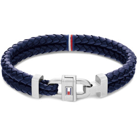 Tommy Hilfiger Štýlový kožený náramok s oceľovou ozdobou 2790362