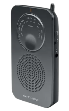 Muse M-01 RS čierna / Vreckové rádio / FM / MW / 3.5mm (M-01RS)