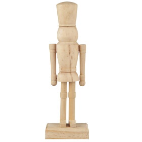 IB LAURSEN Drevená soška Nutcracker Square Feet Natural 31 cm