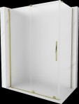 MEXEN/S - Velár sprchovací kút, posuvné dvere 150 x 70, dekor, zlato 871-150-070-31-50