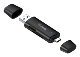 Equip 245462 čierna / Čítačka kariet / USB-C/USB-A / SD/microSD / 5 Gbps (245462)