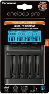 Panasonic BQ-CC65E Eneloop Premium Charger BQ CC65 s LCD (BQ-CC65E)