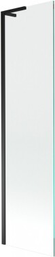 MEXEN/S - Next L vaňová zástena FIX 50 x 150, transparent, čierna 895-050-000-03-00-70