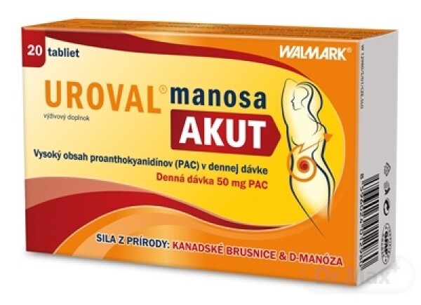 WALMARK Uroval manosa akut 20 tabliet