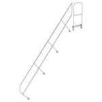 MUNK Günzburger Steigtechnik 600513 Munk Druhé madlo na schody s plošinou 45° 13 schodov 1 ks; 600513
