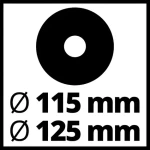 Einhell TS 115/125 / Rezací stojan / pre uhlové brúsky 115-125 mm / hĺbka rezu 30 mm (4431044)