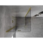 MEXEN/S - Mist-F Duo sprchovací kút skladacie dvere 110 x 110, transparent, zlato kefovaná 8A6-110L-110P-55-00