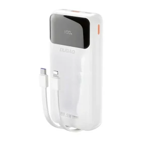 Dudao K15Pro 20000mAh biela / Powerbanka / USB-C / USB-A / vstavané káble Lightning / USB-C / 22.5W