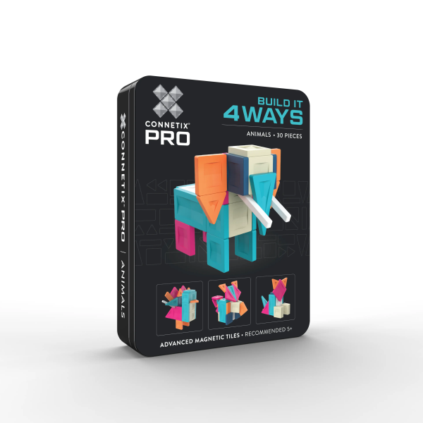 Connetix Connetix PRO Build It 4 Ways - Magnetická Stavebnica zvieratá 30 ks