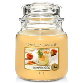 Yankee Candle Calamansi Cocktail stredný pohár 411g / doba horenia až: 75 h (5038581091617)