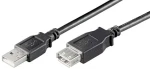 MicroConnect kábel USB2.0 A (M) - USB2.0 A (F) 5m čierna / 480Mbit/s (USBAAF5B)