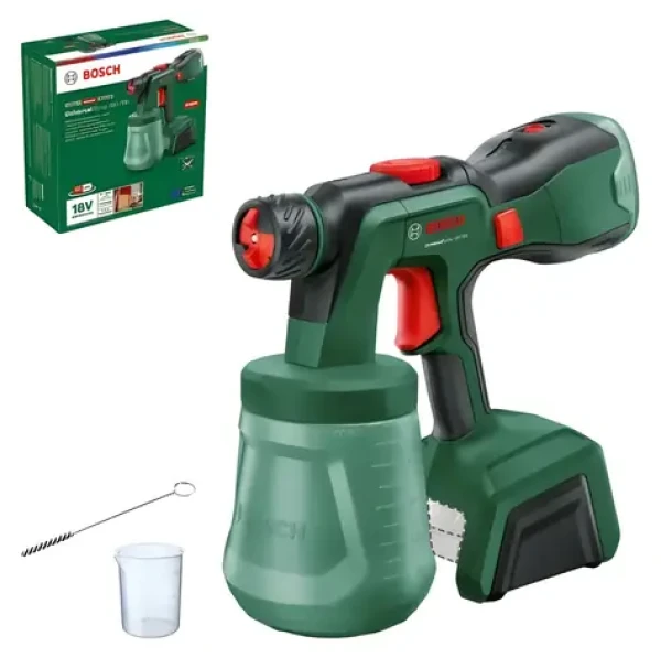 BOSCH UniversalSpray 18V-300 Solo zelená / Aku striekacia pištoľ / 18V / nádoba 1200 ml / bez batérie a nabíjačky (0603208100)