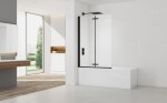 Vaňová zástena SAT SK 150x105 cm čierna SATVZSKNEW105C SATVZSKNEW105C