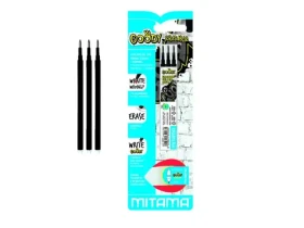 MITAMA Náhradné náplne+guma pre pero GOODY čierne/0.7mm (3ks) (MT28095)