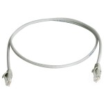 Telegärtner 100008508 RJ45 sieťové káble, prepojovacie káble CAT 6 3.0 m sivá samozhášavý, s priechodkou chrániacou proti zlomeniu 1 ks; 100008508