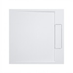 CERANO - Sprchová vanička štvorcová Loro - liaty mramor - biela matná - 100x100x3,5 CER-437090
