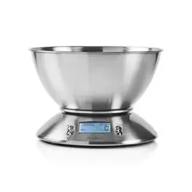 Nedis KASC111SI strieborná / Kuchynská váha / max. hmotnosť 5 kg / vyberateľná misa (KASC111SI)