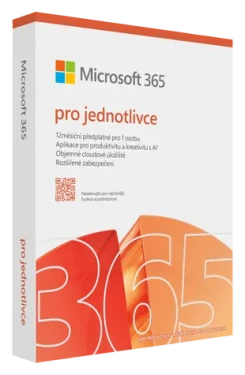 Microsoft 365 pre jednotlivcov CZ / PC amp; Mac / 64 bit / Bez média / Krabicová licencia (QQ2-01725)