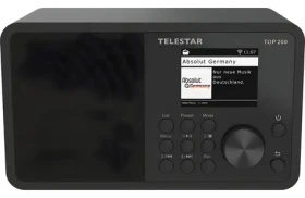 Telestar TOP200 čierna / Internetové rádio / DAB+ / FM / Wi-Fi / Bluetooth / 10 W (5700200)