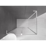 MEXEN/S - Velar L sprchovací kút, posuvné dvere 100 x 90, transparent, biela 871-100-090-03-20