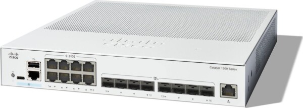 Cisco Catalyst 1300-16XTS - Switch - L3 - Smart - 8 x 10GBase-T + 8 x 10 Gigabit SFP+ - an Rack montierbar