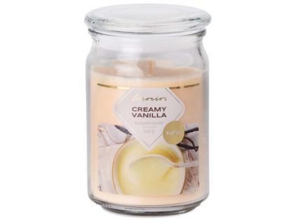Emocio Sklo 93x142 mm se skleněným víčkem Creamy Vanilla vonná svíčka