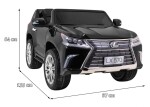 Mamido Detské elektrické autíčko Lexus LX 570 4x4 lakované čierne