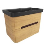 Kúpeľňová skrinka s umývadlom SAT Fusion 77,5x53x45 cm dub medový mat SATFUSION280DMBKM SATFUSION280DMBKM